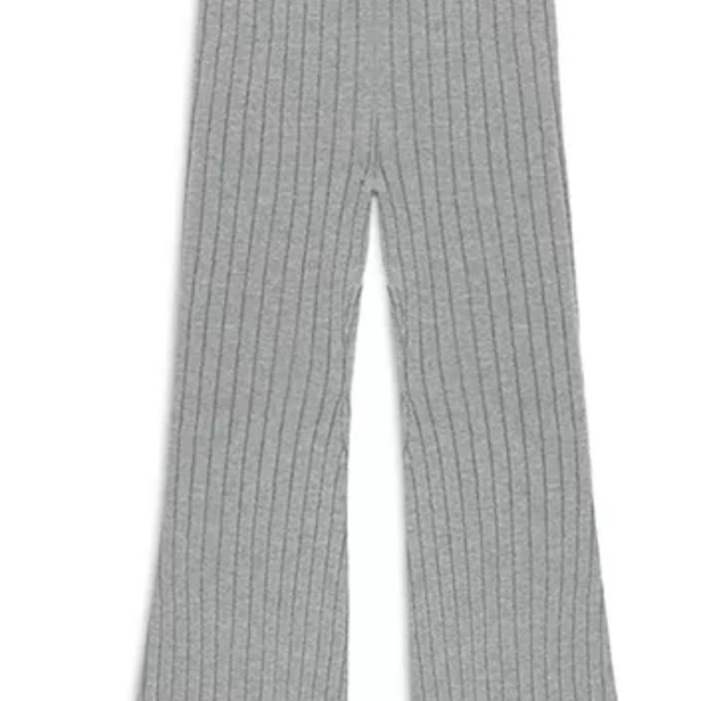 Rylee + Cru flare knit pant in dusty blue